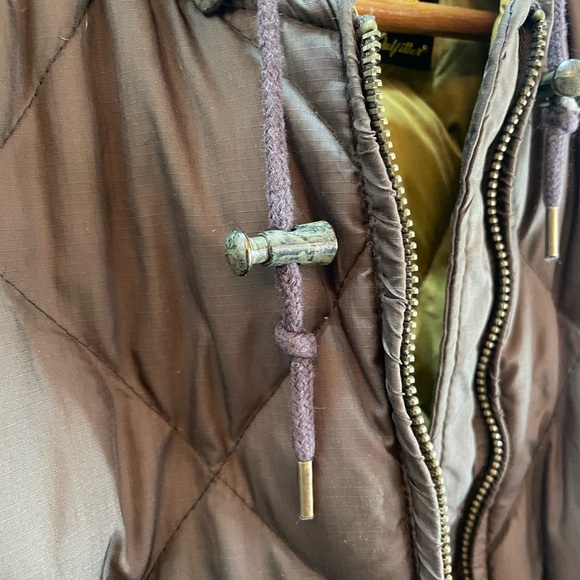 Vintage Eddie Bauer Down Hooded Jacket Womens Size L. - Picture 4 of 11